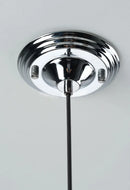 Retro glass globe chandelier with amber panels mid-century modern dining room light