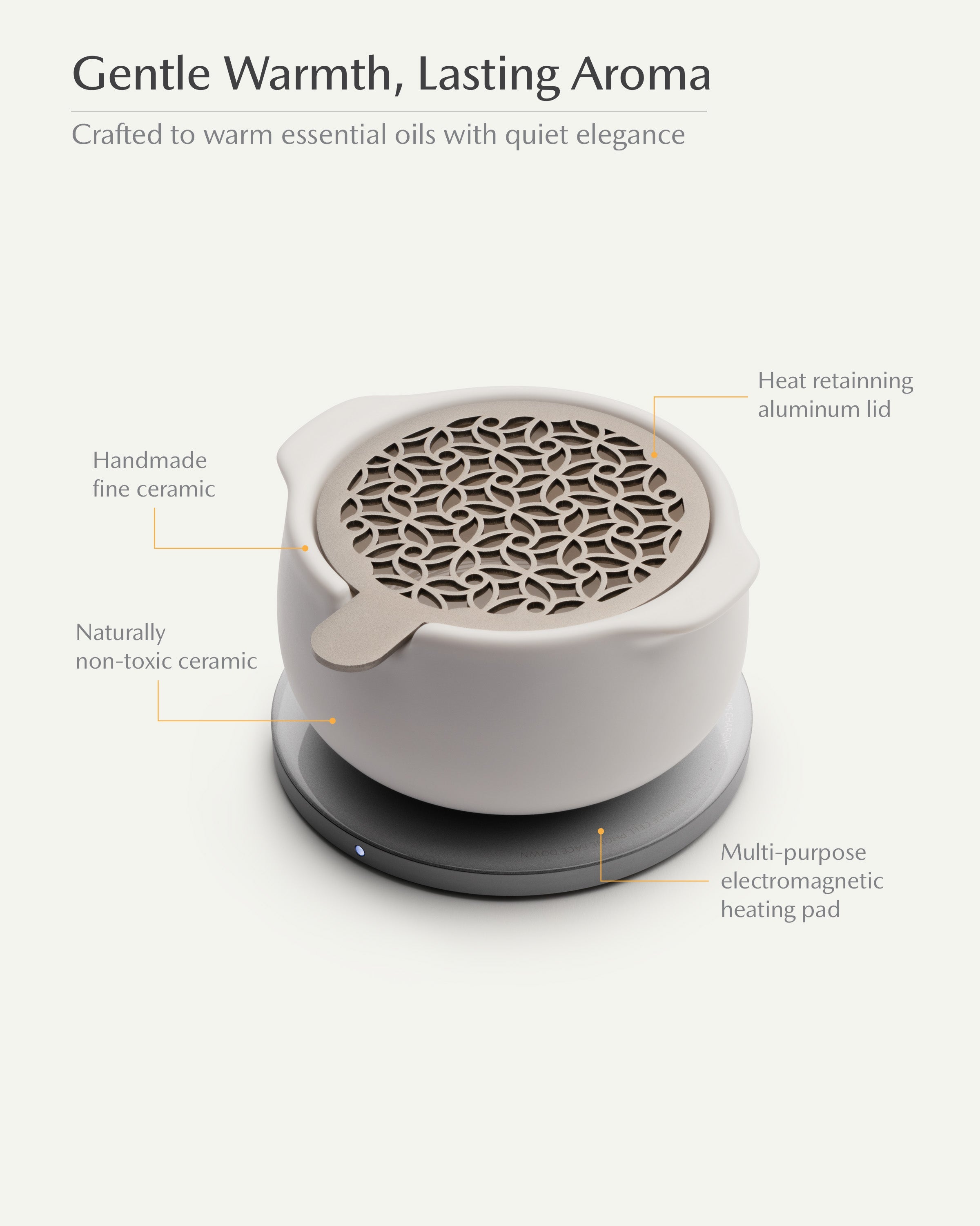 Jun Self-heating Diffuser Set - Jasmine White