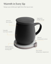 Ui Self-heating Mug Set - Inkstone Black