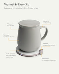 Ui Self-heating Mug Set - Soft Gray