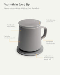 Neo Self-heating Mug Set - Soft Gray