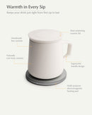 Neo Self-heating Mug Set - Jasmine White