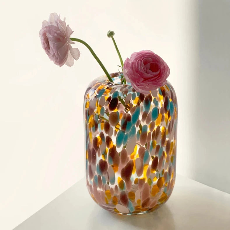 Paint Dot Retro Glass Vase – Letifly Lights & Decor