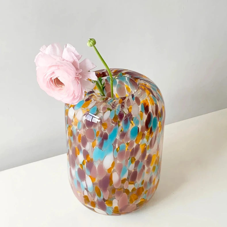 Paint Dot Retro Glass Vase