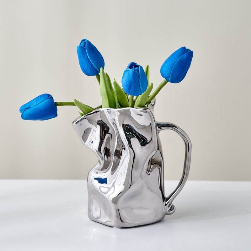 Paper Bag Whimsical Ceramic Vase