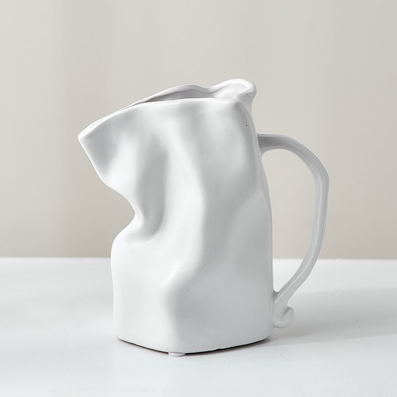 Paper Bag Whimsical Ceramic Vase