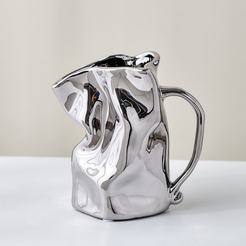 Paper Bag Whimsical Ceramic Vase