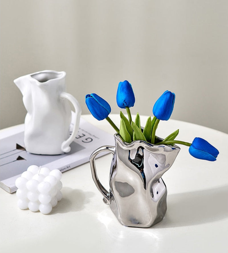 Paper Bag Whimsical Ceramic Vase