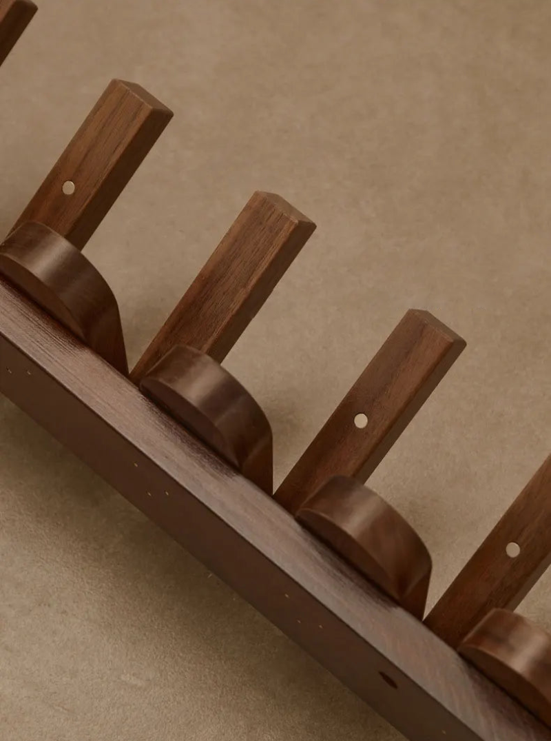 Racking Walnut Picket Walnut Wood Coat Rack