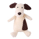 Plush corduroy squeaky dog toy animal shape durable chew toy for puppies and dogs