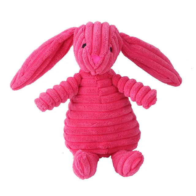 Plush Squeaky Rabbit Dog Toy – Soft Interactive Chew Toy for Small & Medium Dogs