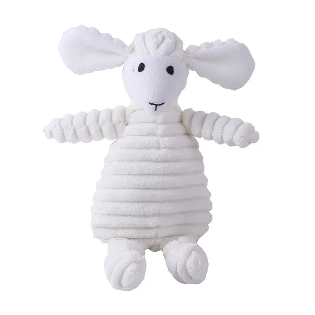 Plush Squeaky Sheep Dog Toy – Soft Interactive Chew Toy for Small & Medium Dogs