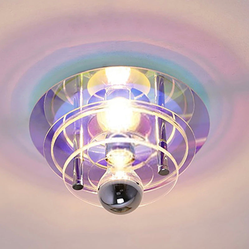 Retro Color Layers Acrylic LED Ceiling Lamp