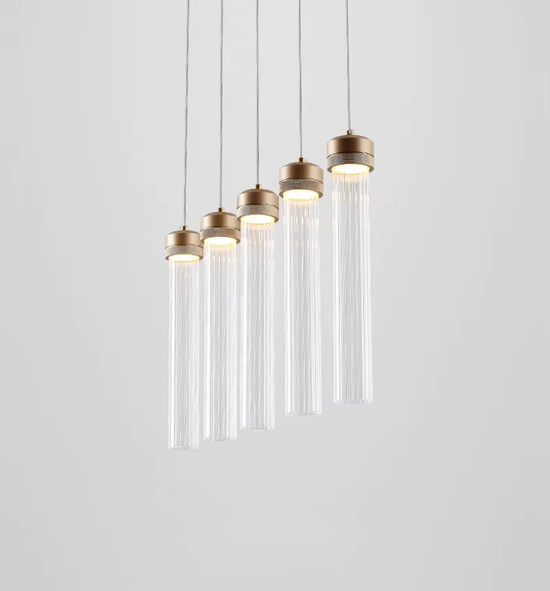 Ripple Drop Tube LED Pendant & Chandelier Light – Letifly Lights & Decor