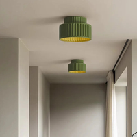 Mounted LED Ceiling Light Nordic style resin ceiling lamp ribbed design tricolor LED light