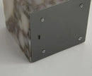 Stone cube lamp natural marble warm glow bedside modern decor light