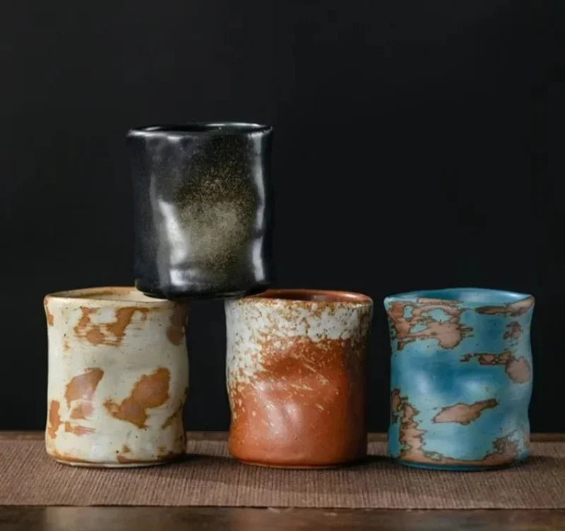 Coarse Pottery Coffee Cup rustic japanese ceramic coffee cup handmade pottery espresso mug