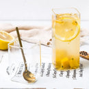 Square glass cup clear cold drink minimalist modern durable tumbler