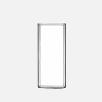 Square glass cup clear cold drink minimalist modern durable tumbler