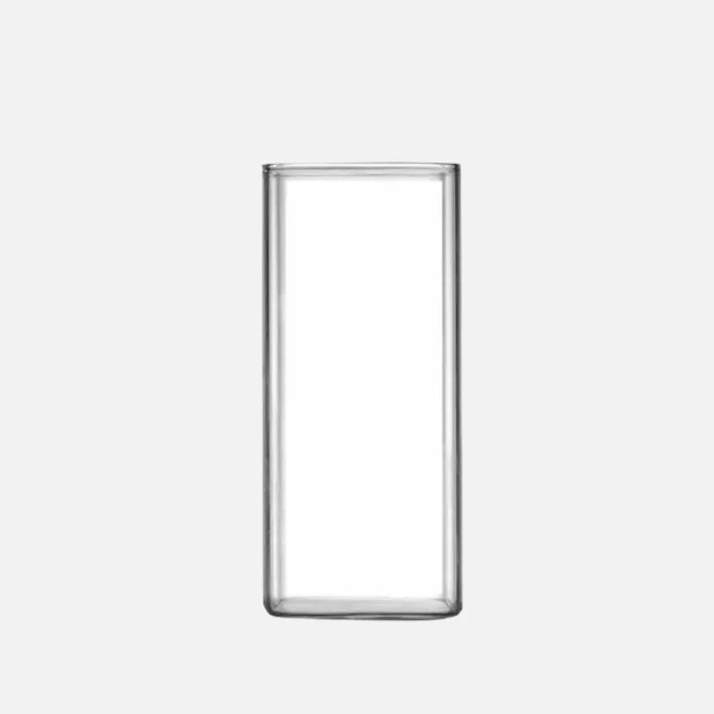 Square glass cup clear cold drink minimalist modern durable tumbler