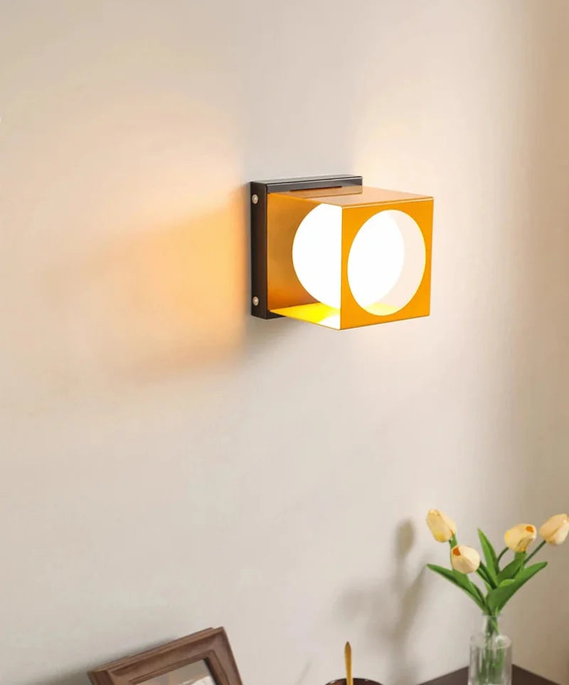 Memphis Bedroom Bedside Wall Lamps Red Yellow Glass Ball Lamp LED Modern Color Dopamine Living Room Corridor Aisle Wall Lights-Letifly Lights and Decor