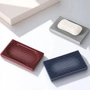 modern silicone soap dish soft glue punch-free bathroom soap holder with drain grooves non-slip design