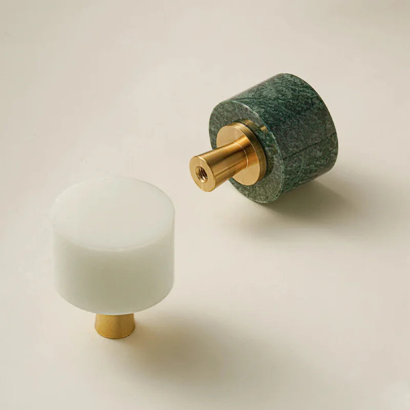 Emerald & Alabaster Knob & Bar Pulls