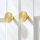 Brass Swirl Design Furniture Knobs Gold Single Hole Pulls Modern Wardrobe Kitchen Cabinet Bar Dresser Drawer Handles-Letifly Lights and Decor