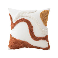 textured neutral throw pillow cover tufted cotton decorative cushion