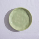 Luna Creme Pastel ceramic snack plates wavy edge hand-glazed modern dish set