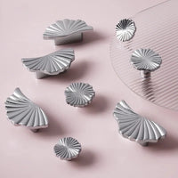 Santaya Brass Cabinet Pulls Cup Flat Chrome Drawer Pulls Kitchen Cupboard Bathroom Dresser Cabinet Knob Hardware Silver Handles-Letifly Lights and Decor
