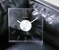Modern Transparent Clock Klein Blue Wall Hanging Clock Timepiece for Bedroom Living Room Office Acrylic Square Wall Decor-Letifly Lights and Decor