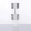 Glass block vase modern crystal geometric flower holder home décor