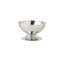 Stainless steel dessert pedestal bowl polished mirror finish modern serveware
