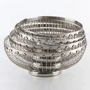 Verge Wire Basket Set stainless steel wire fruit basket modern kitchen bowl polished silver produce holder