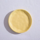 Luna Creme Pastel ceramic snack plates wavy edge hand-glazed modern dish set