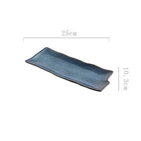 Japanese-style Sushi Plate Rectangular Ceramic Sashimi Flat Plate Creative Tableware Irregular Long Commercial Japanese Plate-Letifly Lights and Decor