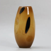 Amberfield Polka Vase Amber glass vase with black polka dots modern decorative elliptical vase