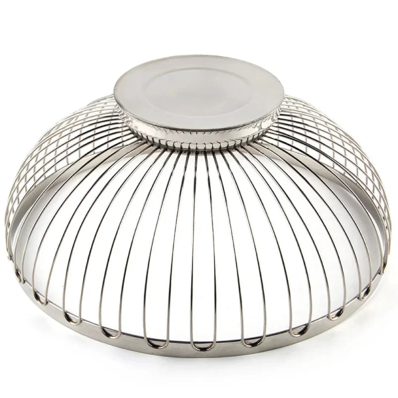 Verge Wire Basket Set stainless steel wire fruit basket modern kitchen bowl polished silver produce holder