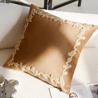 textured neutral throw pillow cover tufted cotton decorative cushion
