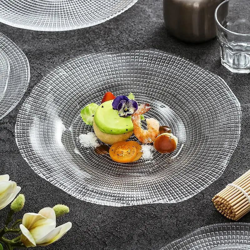 Lattice Glow Glass Plates