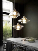 Apollo Aura Lamp Cognac glass pendant light retro layered chandelier modern kitchen island lamp