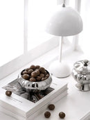 Radiance Ribbed Bowl Polished stainless steel ribbed bowl modern reflective noodle rice bowl