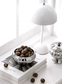 Radiance Ribbed Bowl Polished stainless steel ribbed bowl modern reflective noodle rice bowl