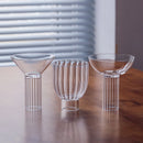 Ribbed borosilicate glass whiskey cocktail espresso cup old fashioned durable glass tumbler
