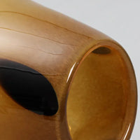 Amberfield Polka Vase Amber glass vase with black polka dots modern decorative elliptical vase