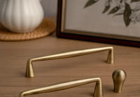 Letifly Lights & Decor - Sutton Brass Cabinet Pull - Slim antique brass cabinet handle with 128 mm mounting pitch