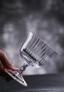 fluted crystal cocktail coupe glass elegant striped barware