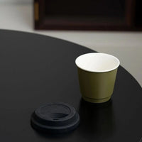 250ML Solid Color Ceramic Coffee Cup Silicone Cover Breakfast Milk Cup Couple Creative Mug Ceramic Latte Flower Mug Home Cups-Letifly Lights and Decor