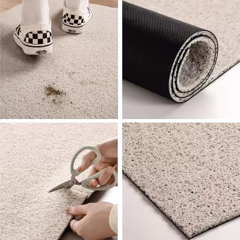 French PVC Doormat Cuttable House Entrance Welcome Mat Rug Carpet Anti Dust Pad Outdoor Aesthetic Home Room Decor-Letifly Lights and Decor